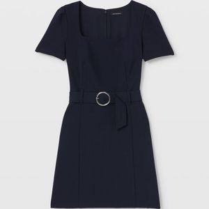 Club Monaco Belted Open Neck Sheath Dress size 12